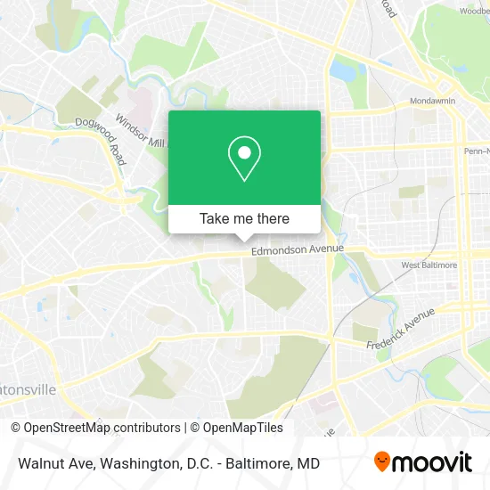 Walnut Ave map