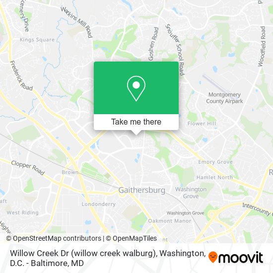 Willow Creek Dr (willow creek walburg) map