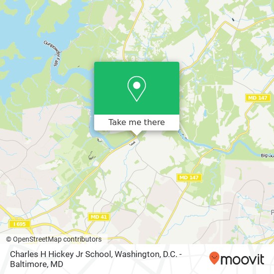 Mapa de Charles H Hickey Jr School, 2400 Cub Hill Rd