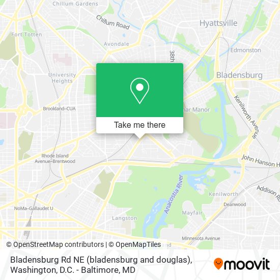 Bladensburg Rd NE (bladensburg and douglas) map