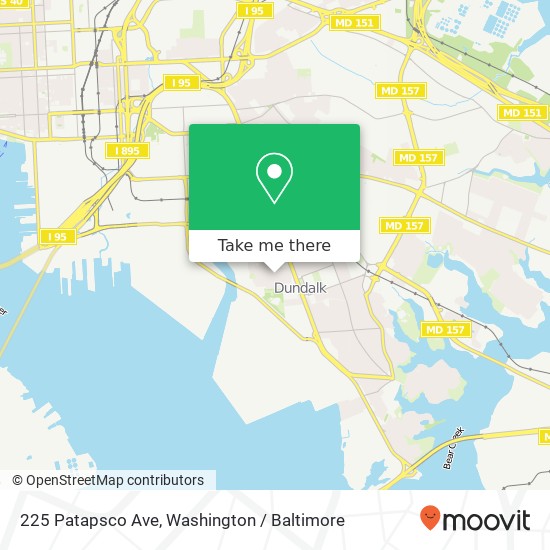 Mapa de 225 Patapsco Ave, Dundalk, MD 21222
