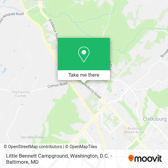 Little Bennett Campground map