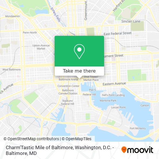 Charm'Tastic Mile of Baltimore map