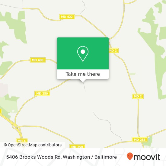 Mapa de 5406 Brooks Woods Rd, Lothian, MD 20711