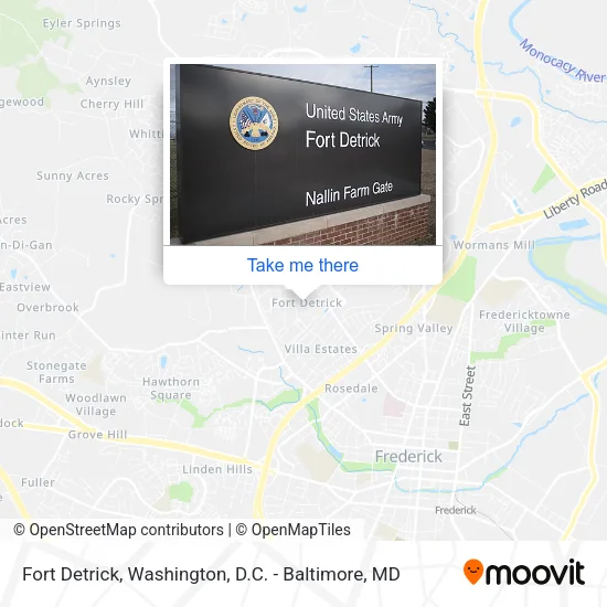 Fort Detrick map