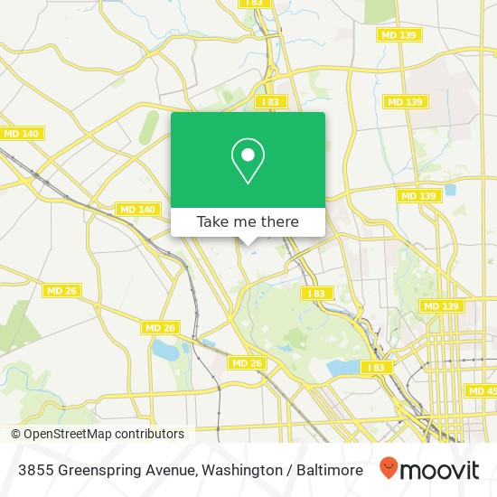 3855 Greenspring Avenue map