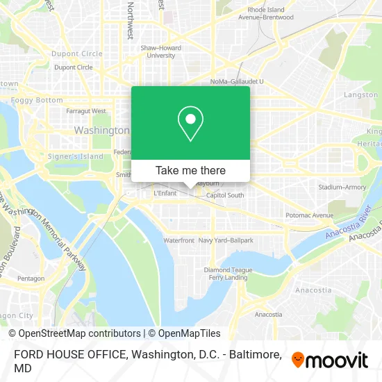 FORD HOUSE OFFICE map