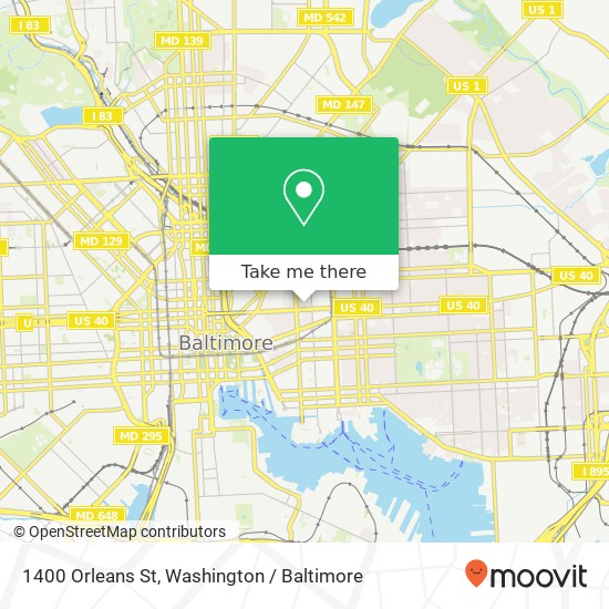 1400 Orleans St, Baltimore, MD 21231 map