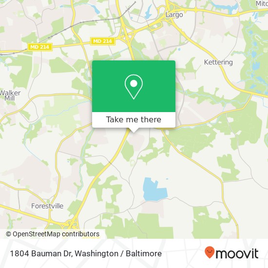 Mapa de 1804 Bauman Dr, Capitol Heights, MD 20743
