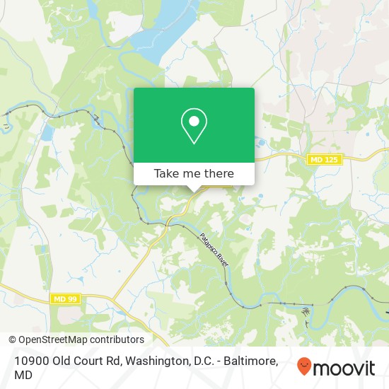 Mapa de 10900 Old Court Rd, Woodstock, MD 21163