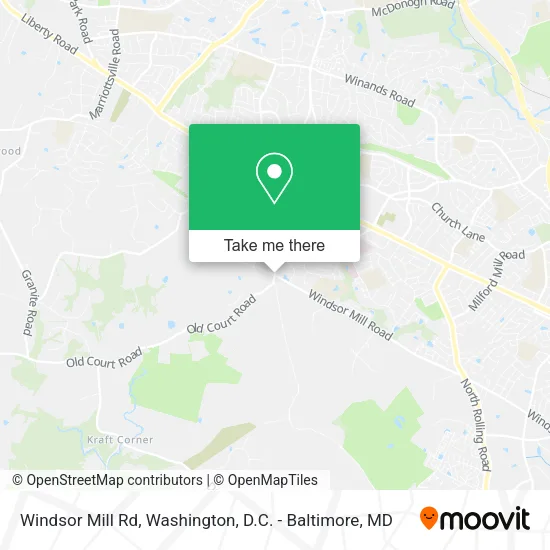 Windsor Mill Rd map