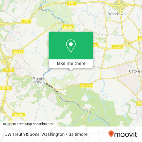 Mapa de JW Treuth & Sons, 328 Oella Ave