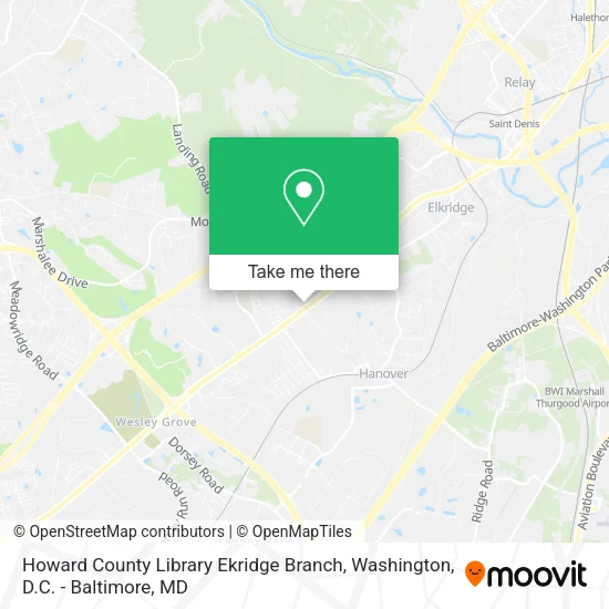 Mapa de Howard County Library Ekridge Branch