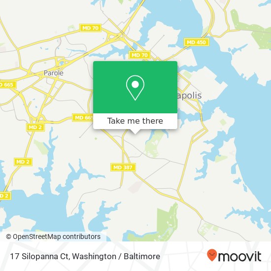 Mapa de 17 Silopanna Ct, Annapolis, MD 21403