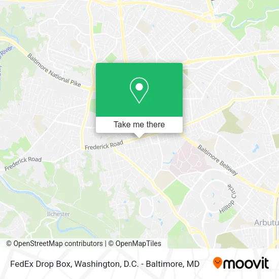 FedEx Drop Box map