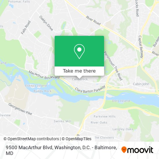 9500 MacArthur Blvd map