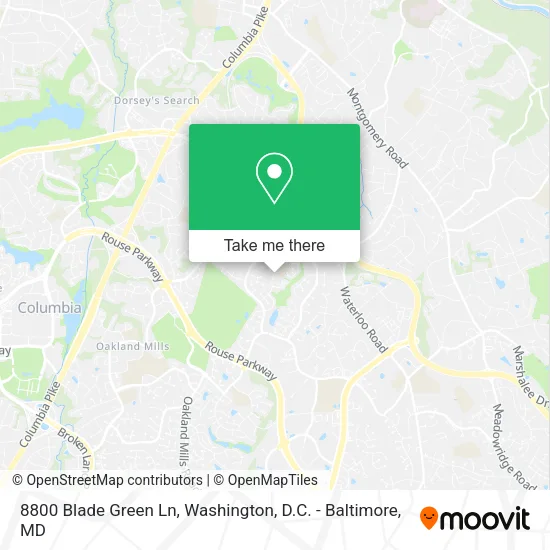 Mapa de 8800 Blade Green Ln