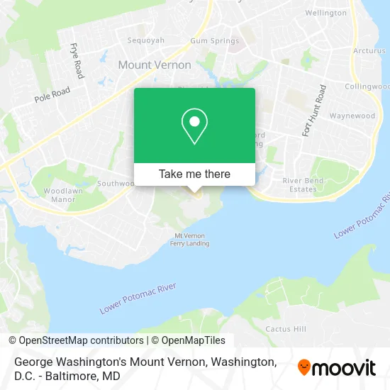 Mapa de George Washington's Mount Vernon