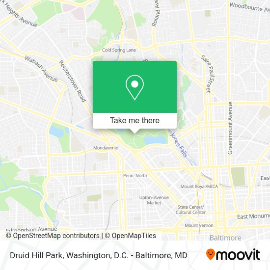 Druid Hill Park map