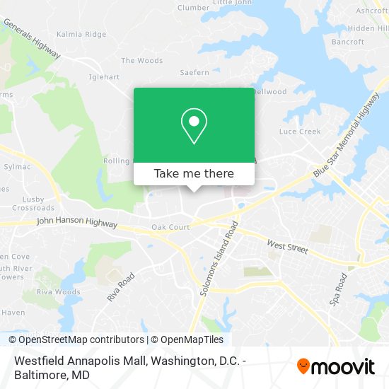 Westfield Annapolis Mall map