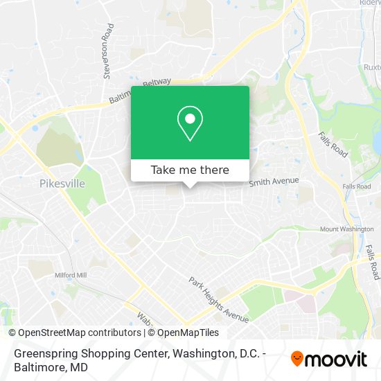 Greenspring Shopping Center map