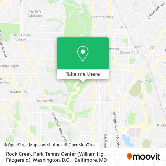 Mapa de Rock Creek Park Tennis Center (William Hg Fitzgerald)