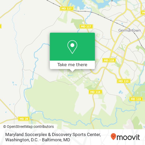 Mapa de Maryland Soccerplex & Discovery Sports Center