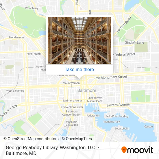 George Peabody Library map