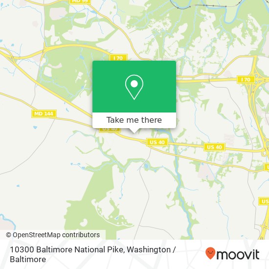 Mapa de 10300 Baltimore National Pike, Ellicott City, MD 21042