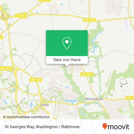 Mapa de St Georges Way, Bowie, MD 20721