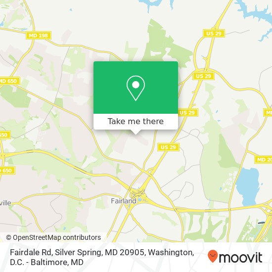 Fairdale Rd, Silver Spring, MD 20905 map