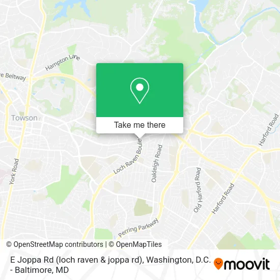 Mapa de E Joppa Rd (loch raven & joppa rd)