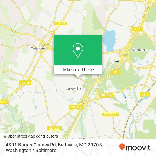 4301 Briggs Chaney Rd, Beltsville, MD 20705 map