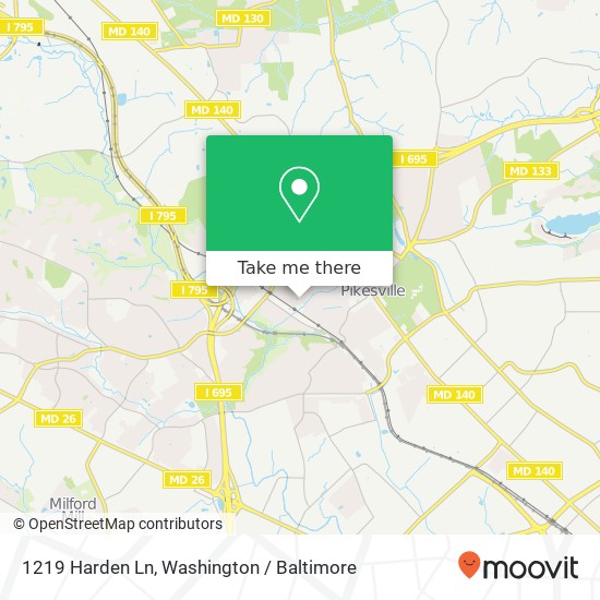 1219 Harden Ln, Pikesville, MD 21208 map