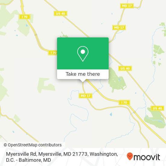 Mapa de Myersville Rd, Myersville, MD 21773