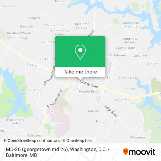 MD-26 (georgetown md 26) map