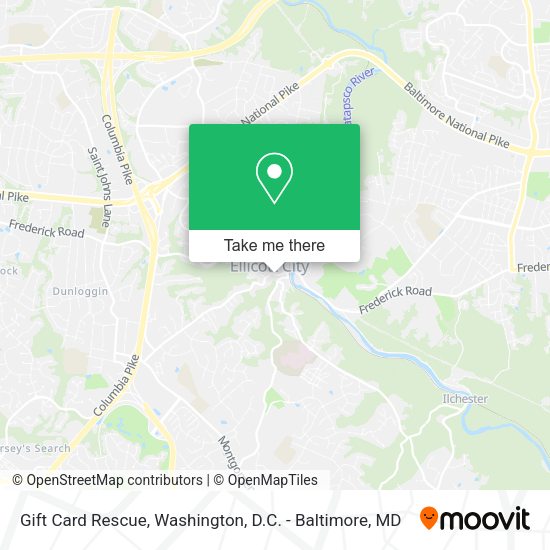Gift Card Rescue map