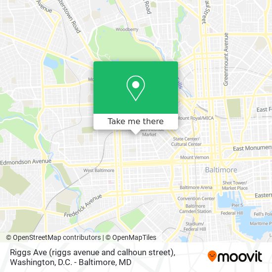Mapa de Riggs Ave (riggs avenue and calhoun street)