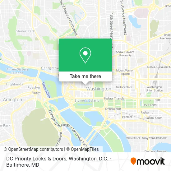 DC Priority Locks & Doors map