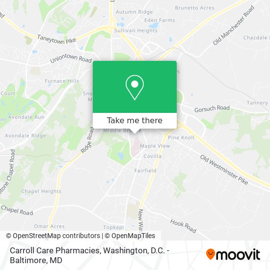 Carroll Care Pharmacies map