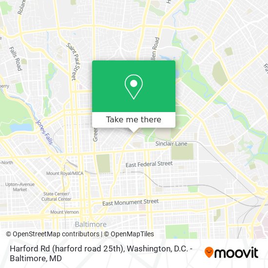 Harford Rd (harford road 25th) map