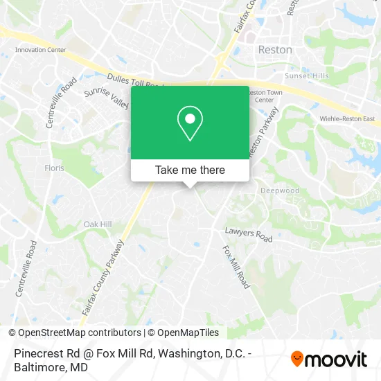 Mapa de Pinecrest Rd @ Fox Mill Rd