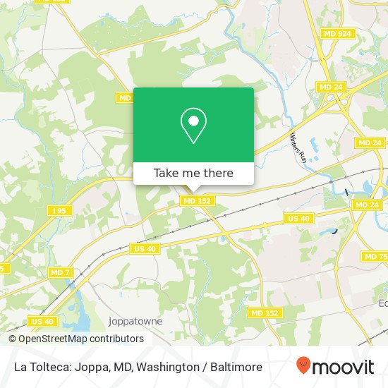 Mapa de La Tolteca: Joppa, MD, 1411 S Mountain Rd