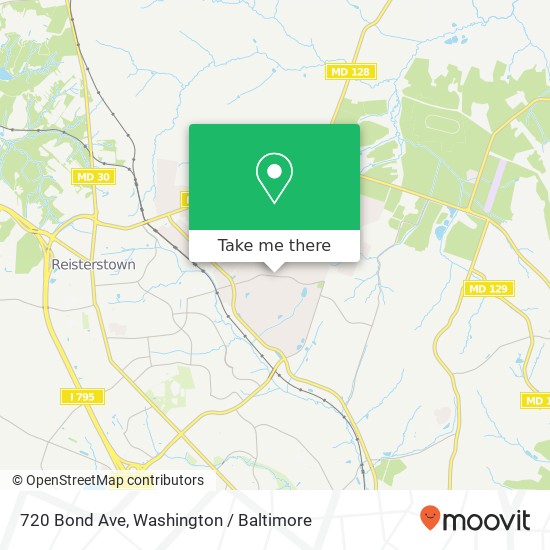 Mapa de 720 Bond Ave, Reisterstown, MD 21136