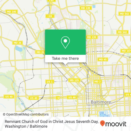 Remnant Church of God in Christ Jesus Seventh Day, 2257 Madison Ave map