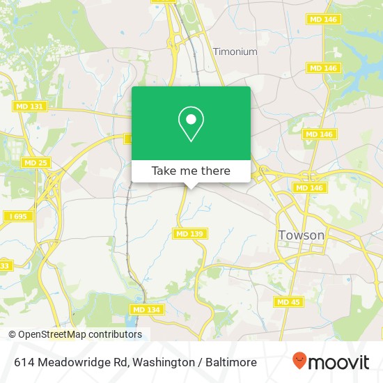 614 Meadowridge Rd, Towson, MD 21204 map