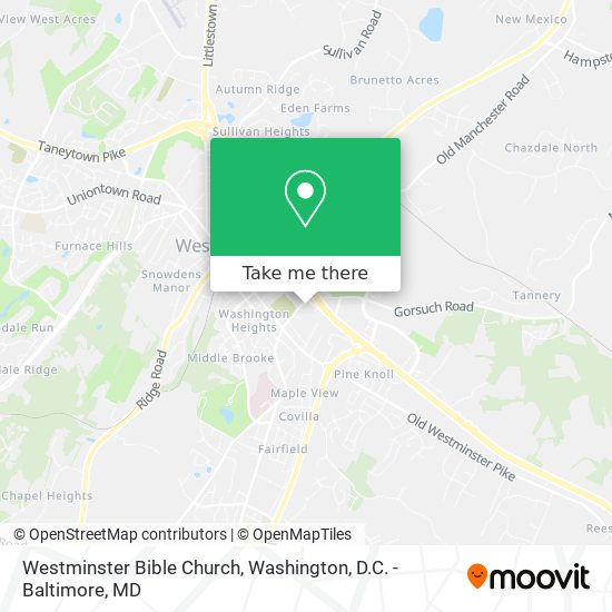 Westminster Bible Church map