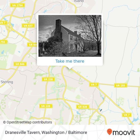 Dranesville Tavern map