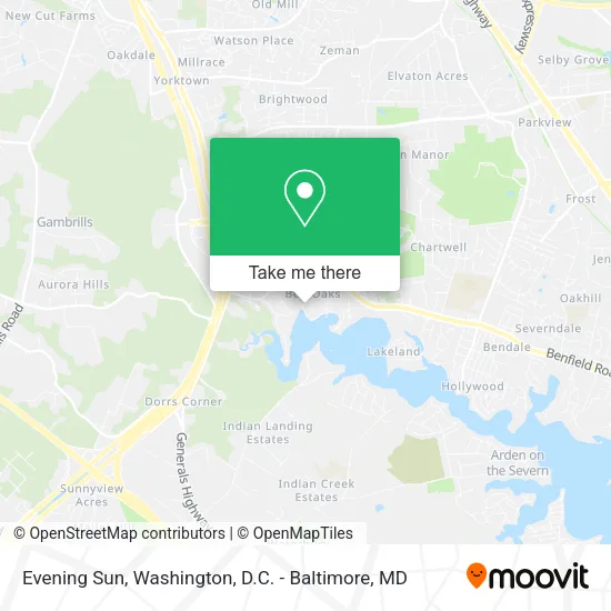 Evening Sun, 60 West Ln map