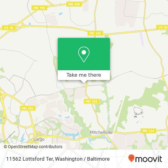Mapa de 11562 Lottsford Ter, Bowie, MD 20721